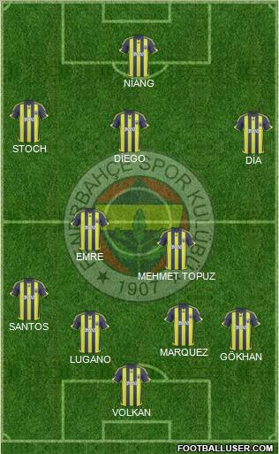 Fenerbahçe SK Formation 2010