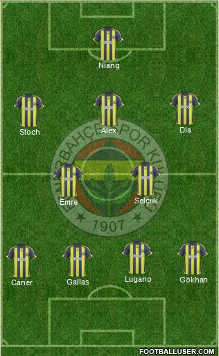 Fenerbahçe SK Formation 2010