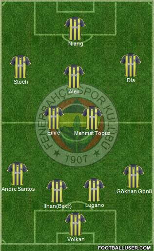 Fenerbahçe SK Formation 2010