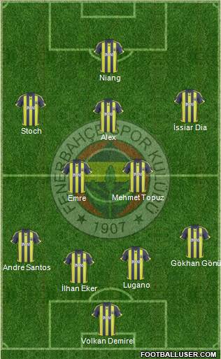 Fenerbahçe SK Formation 2010