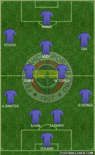 Fenerbahçe SK Formation 2010