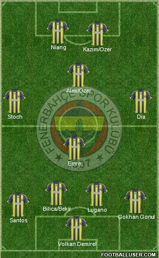 Fenerbahçe SK Formation 2010