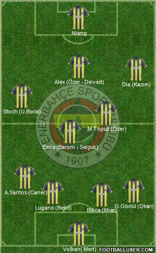 Fenerbahçe SK Formation 2010