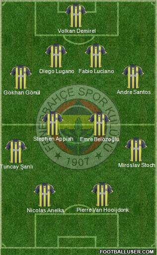 Fenerbahçe SK Formation 2010