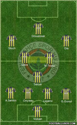 Fenerbahçe SK Formation 2010
