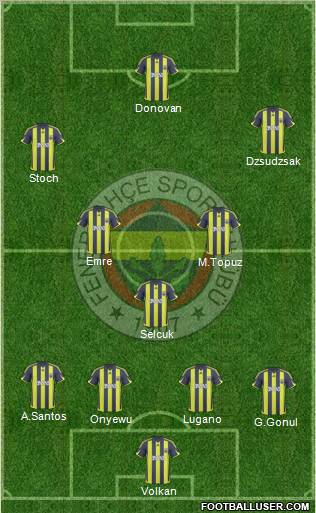 Fenerbahçe SK Formation 2010