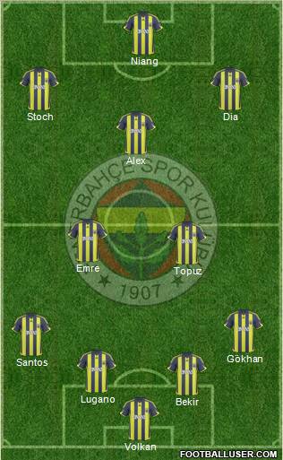 Fenerbahçe SK Formation 2010