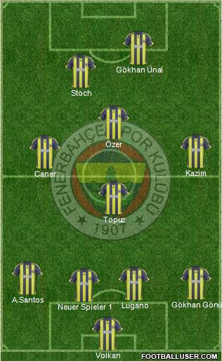 Fenerbahçe SK Formation 2010