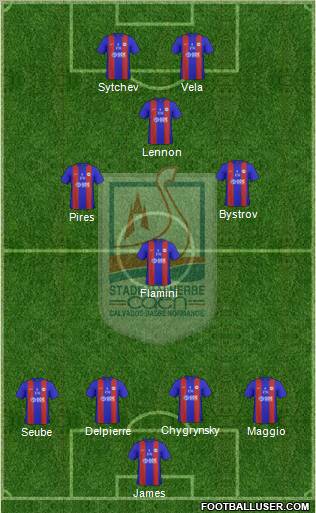 Stade Malherbe Caen Basse-Normandie football formation