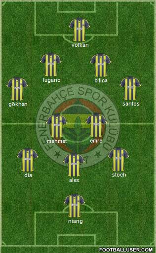 Fenerbahçe SK Formation 2010