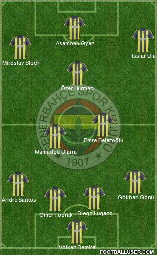 Fenerbahçe SK Formation 2010