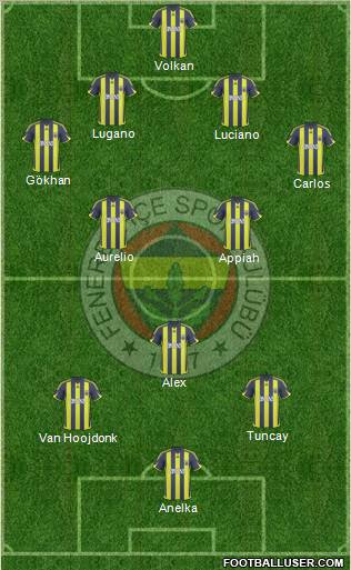 Fenerbahçe SK Formation 2010