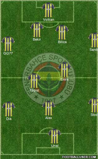 Fenerbahçe SK Formation 2010