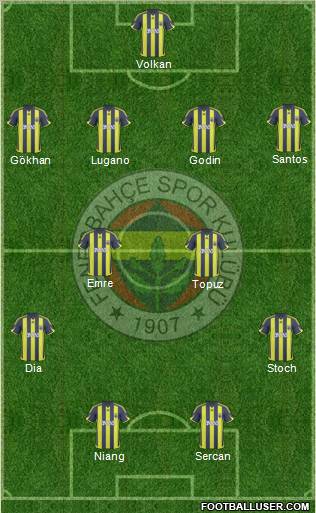 Fenerbahçe SK Formation 2010