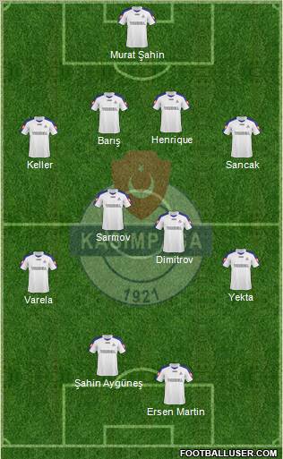 Kasimpasa 4-4-2 football formation