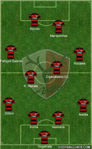 Kashima Antlers Formation 2010