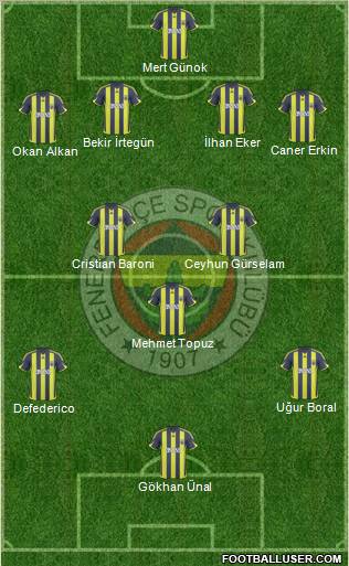 Fenerbahçe SK Formation 2010