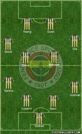 Fenerbahçe SK Formation 2010