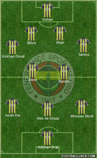 Fenerbahçe SK Formation 2010