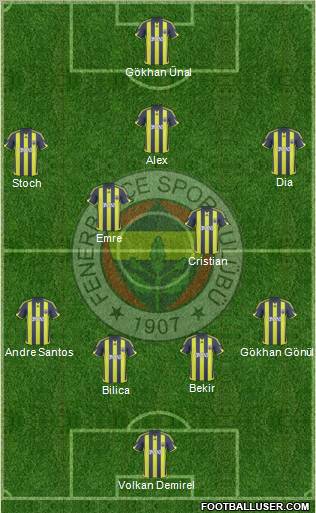 Fenerbahçe SK Formation 2010