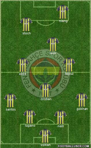 Fenerbahçe SK Formation 2010