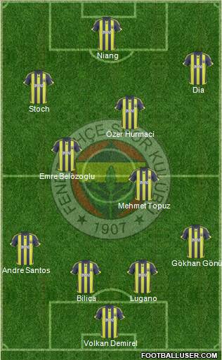 Fenerbahçe SK Formation 2010