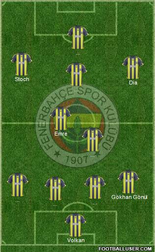 Fenerbahçe SK Formation 2010