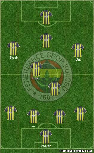Fenerbahçe SK Formation 2010