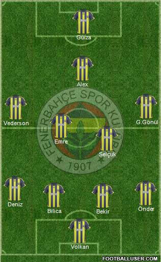 Fenerbahçe SK Formation 2010
