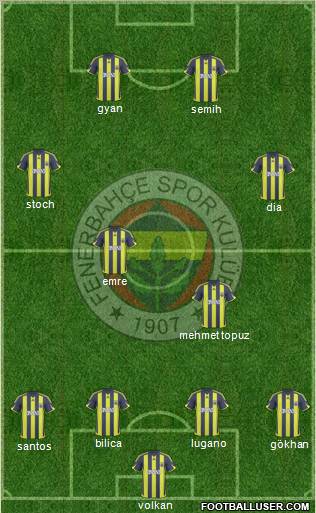 Fenerbahçe SK Formation 2010