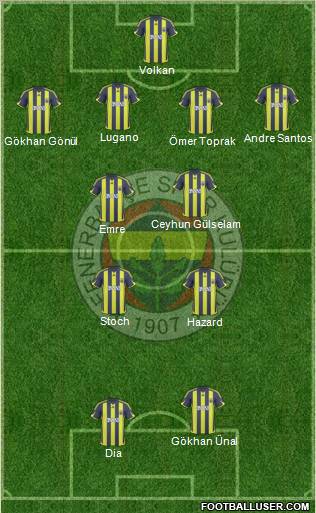 Fenerbahçe SK Formation 2010