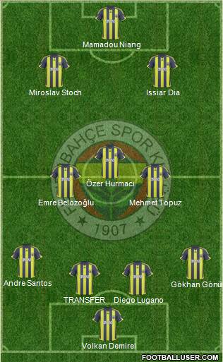 Fenerbahçe SK Formation 2010