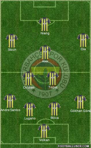 Fenerbahçe SK Formation 2010