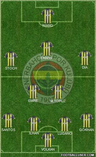 Fenerbahçe SK Formation 2010