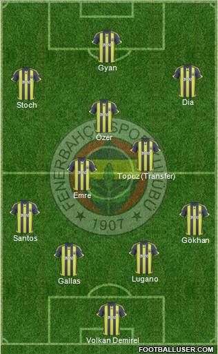 Fenerbahçe SK Formation 2010