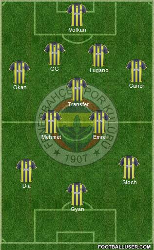 Fenerbahçe SK Formation 2010
