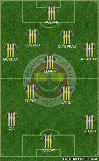 Fenerbahçe SK Formation 2010