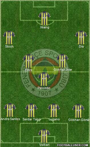 Fenerbahçe SK Formation 2010