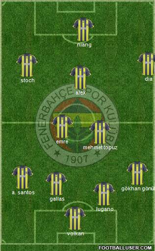 Fenerbahçe SK Formation 2010