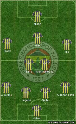 Fenerbahçe SK Formation 2010