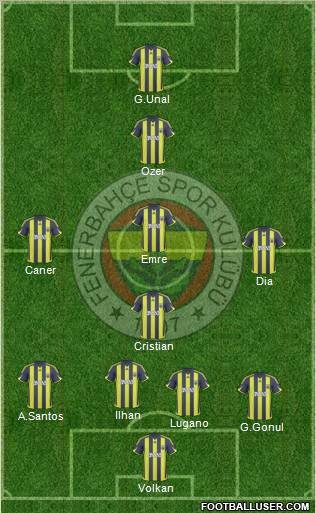 Fenerbahçe SK Formation 2010