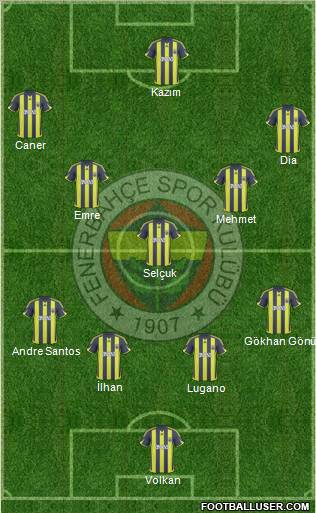 Fenerbahçe SK Formation 2010