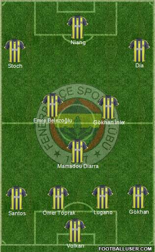 Fenerbahçe SK Formation 2010