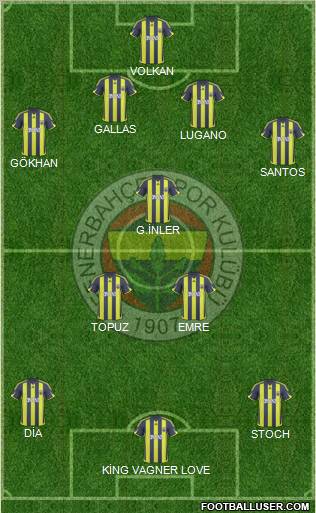 Fenerbahçe SK Formation 2010