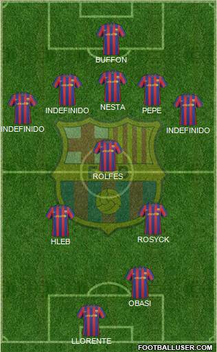 F.C. Barcelona Formation 2010