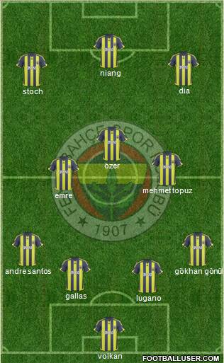 Fenerbahçe SK Formation 2010