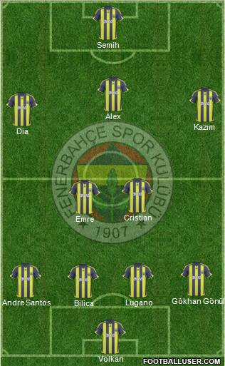 Fenerbahçe SK Formation 2010