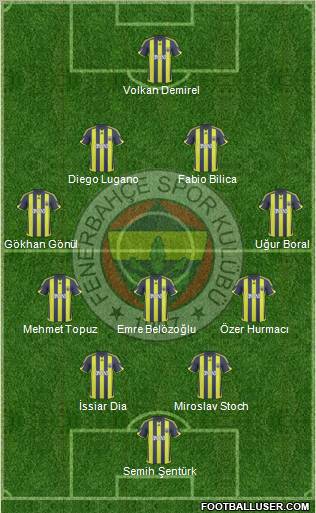 Fenerbahçe SK Formation 2010