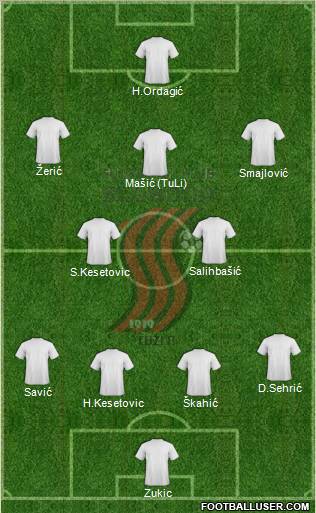 FK Sloboda Tuzla football formation