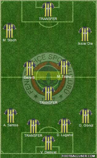 Fenerbahçe SK Formation 2010